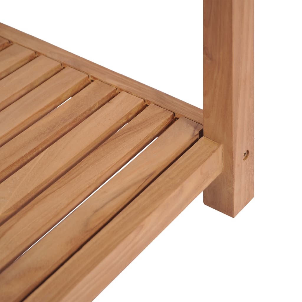 246500 vidaXL 4-Tier Bathroom Storage Rack Solid Teak 42x42x165 cm