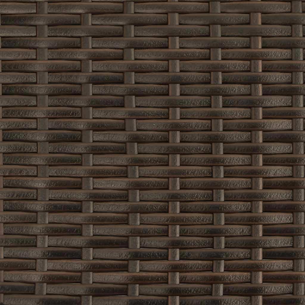 Dining Chair | Set of 2 | Brown | Poly Rattan | Standard | Stackable