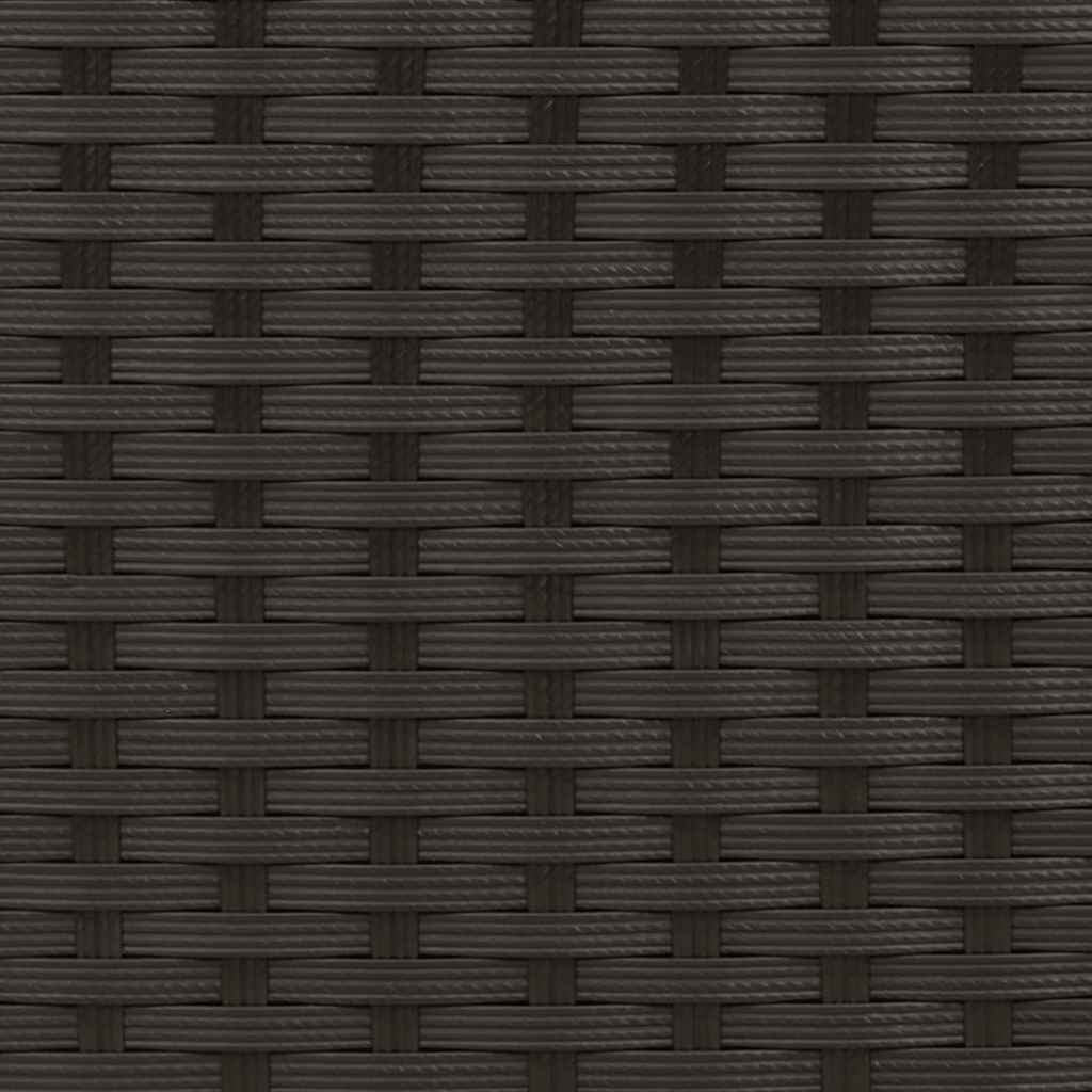 Dining Chair | Set of 2 | Black | PE rattan and powder-coated steel
