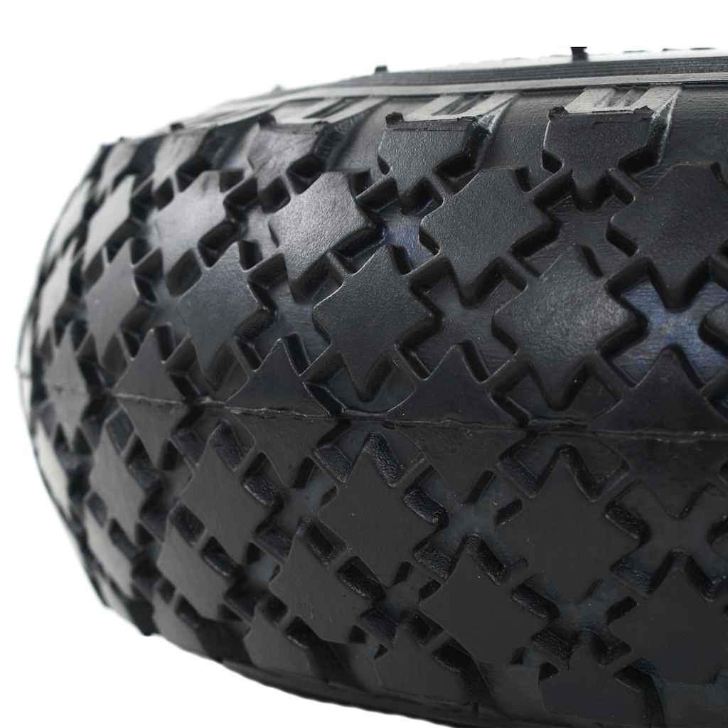 142969 vidaXL Sack Truck Wheels 2 pcs Rubber 3.00-4 (245x82)