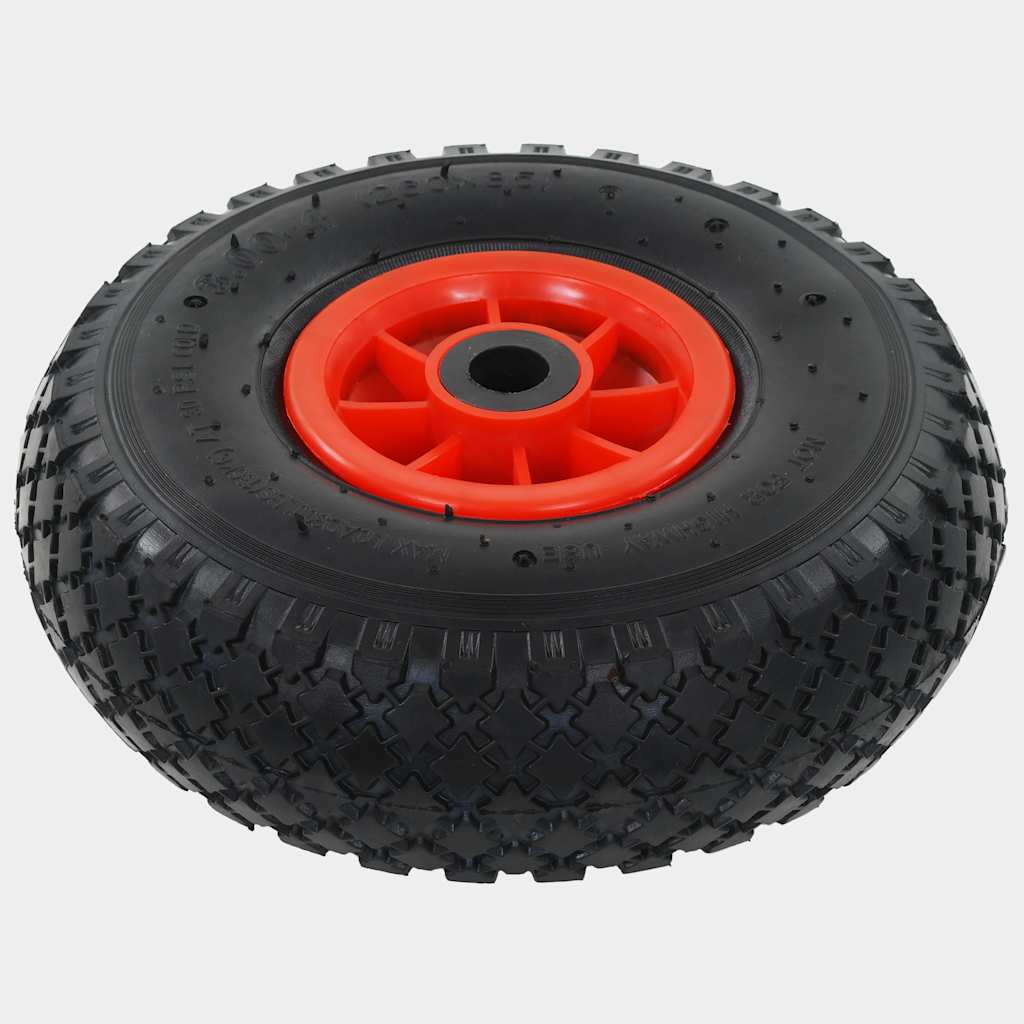 142970 vidaXL Sack Truck Wheels 4 pcs Rubber 3.00-4 (245x82)