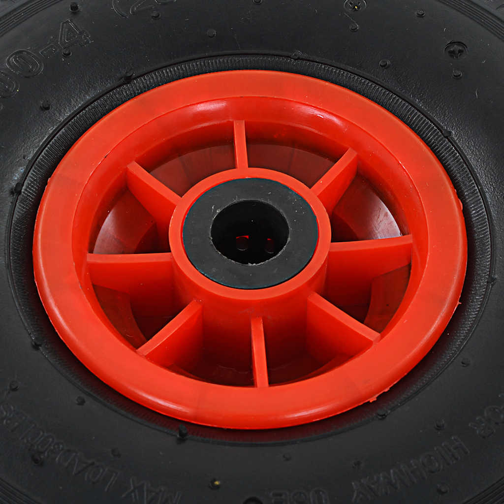 142970 vidaXL Sack Truck Wheels 4 pcs Rubber 3.00-4 (245x82)