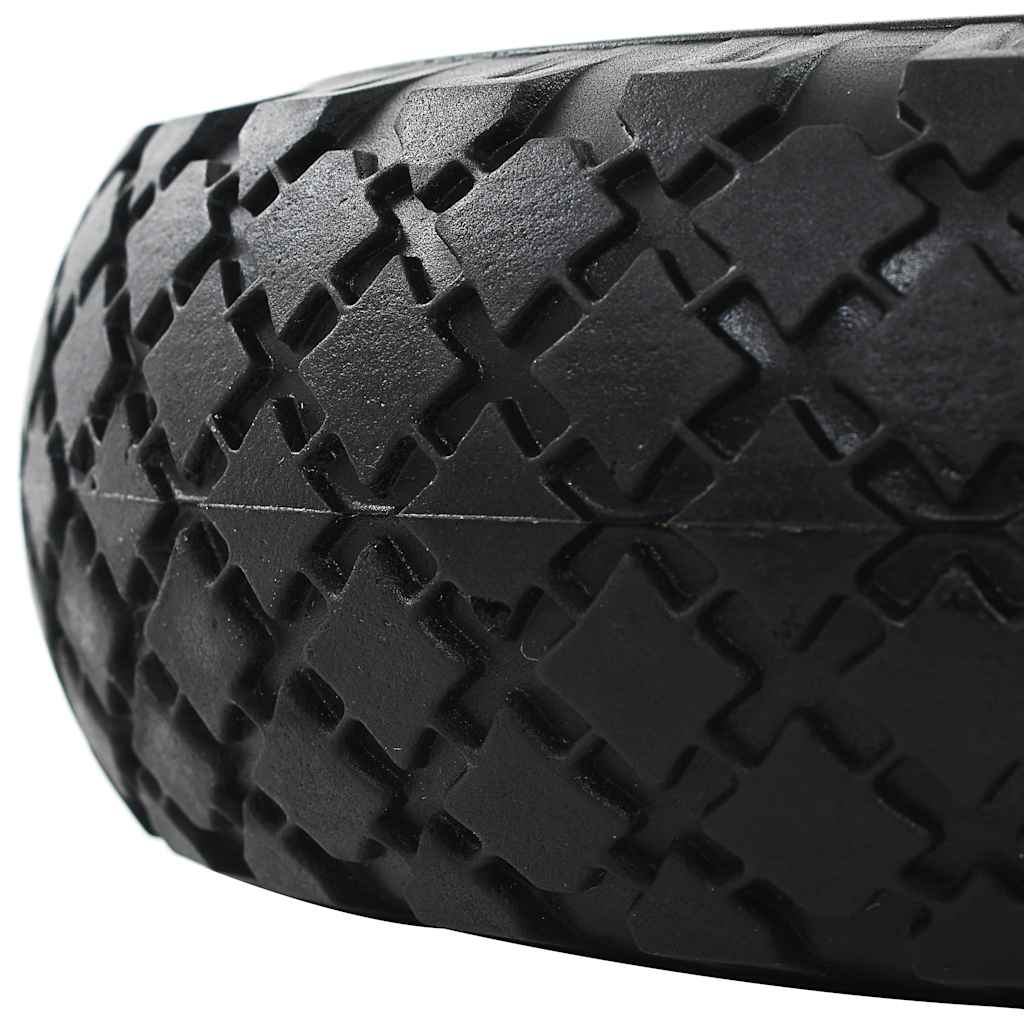 142971 vidaXL Sack Truck Wheels 2 pcs Solid PU 3.00-4 (260x85)