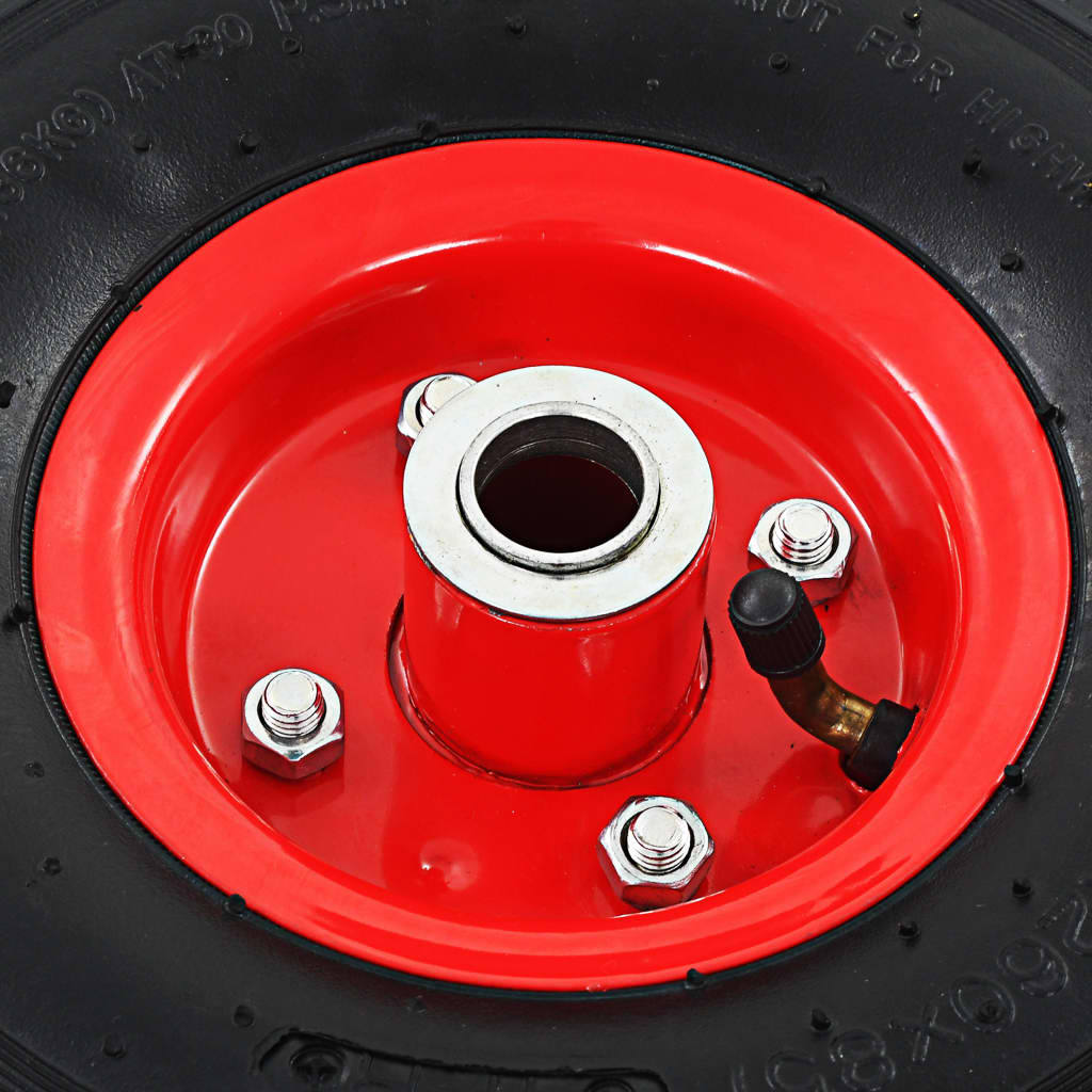 142973 vidaXL Sack Truck Wheels 2 pcs Rubber 3.00-4 (245x82)