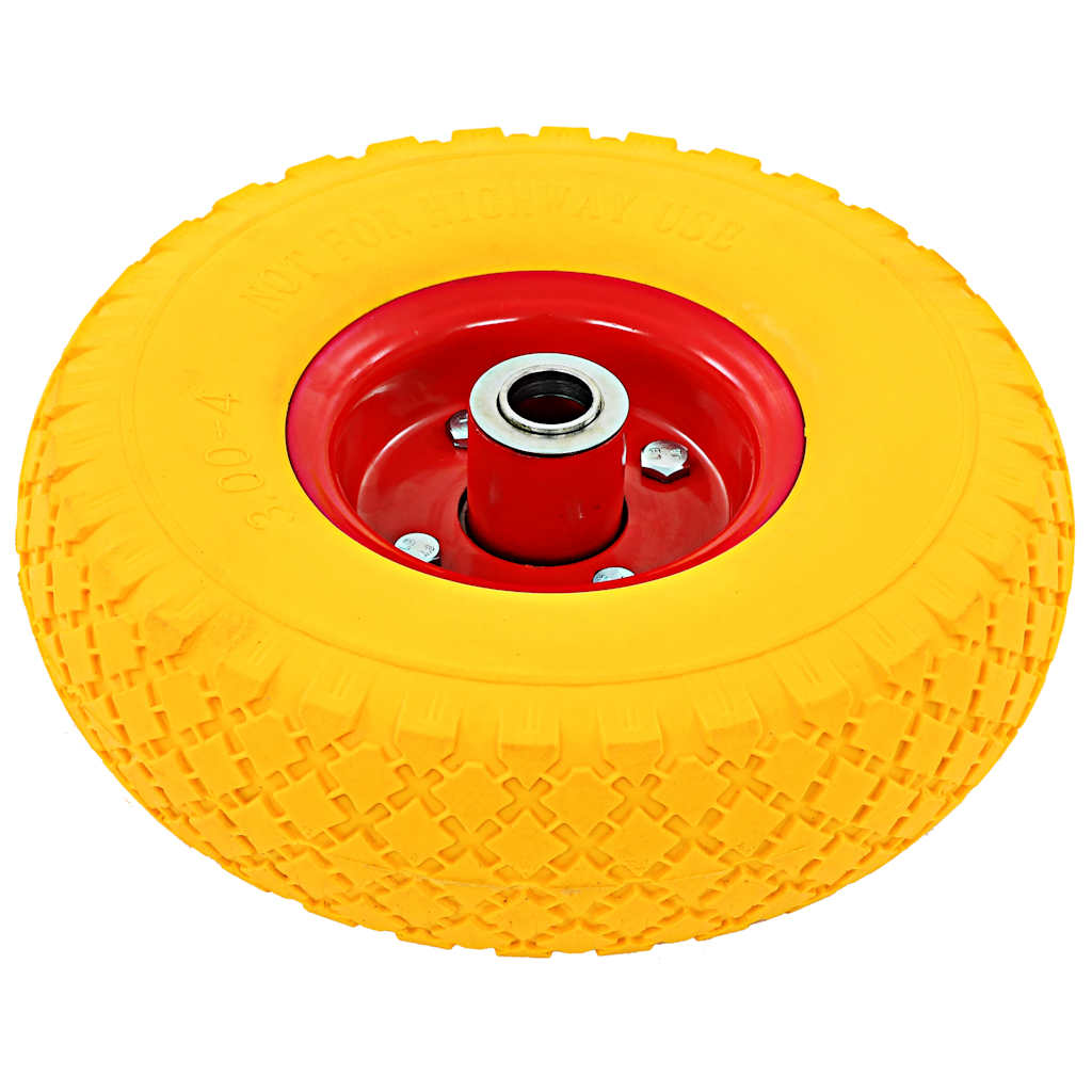142974 vidaXL Sack Truck Wheels 4 pcs Solid PU 3.00-4 (245x82)
