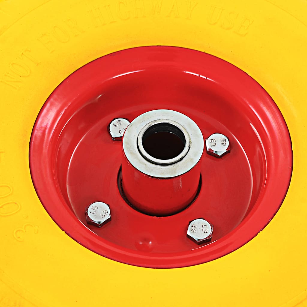 142974 vidaXL Sack Truck Wheels 4 pcs Solid PU 3.00-4 (245x82)