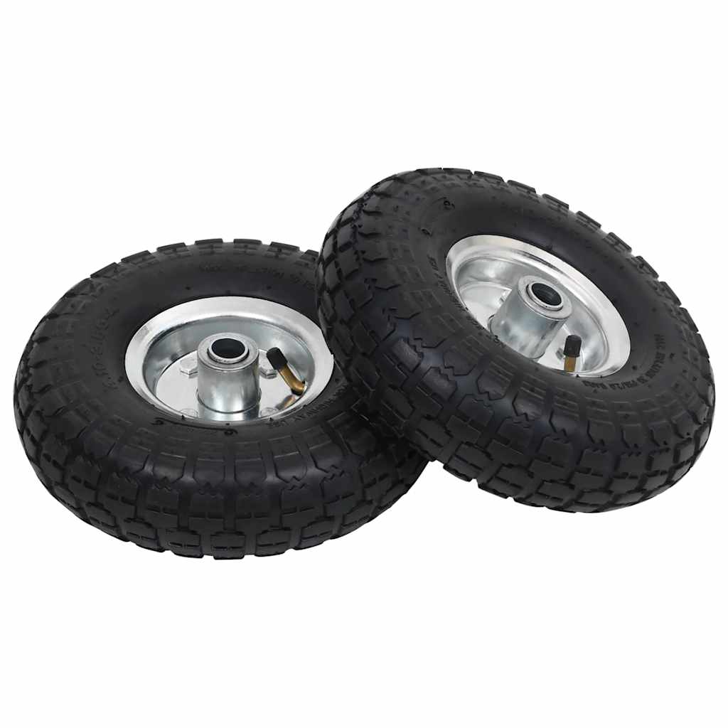 142975 vidaXL Sack Truck Wheels 2 pcs Rubber 4.10/3.50-4 (260x83)