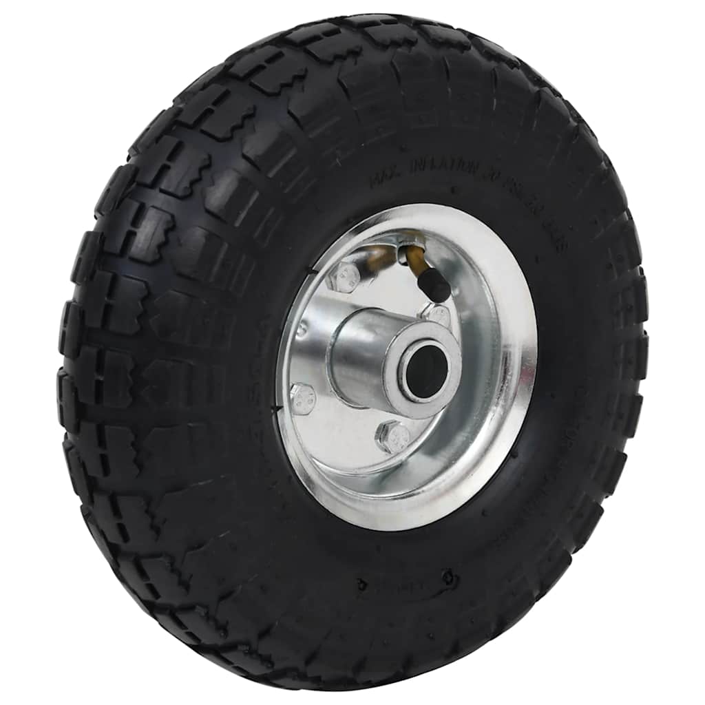 142975 vidaXL Sack Truck Wheels 2 pcs Rubber 4.10/3.50-4 (260x83)