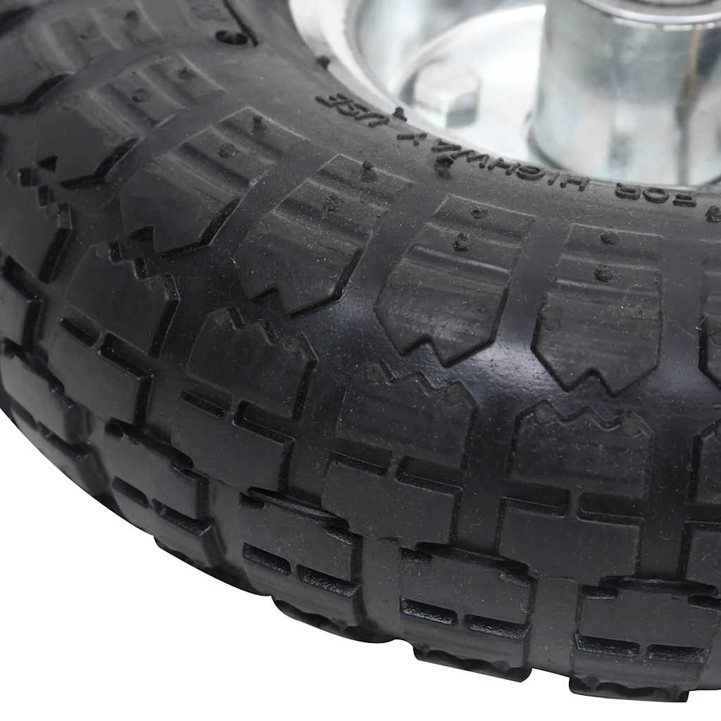 142975 vidaXL Sack Truck Wheels 2 pcs Rubber 4.10/3.50-4 (260x83)
