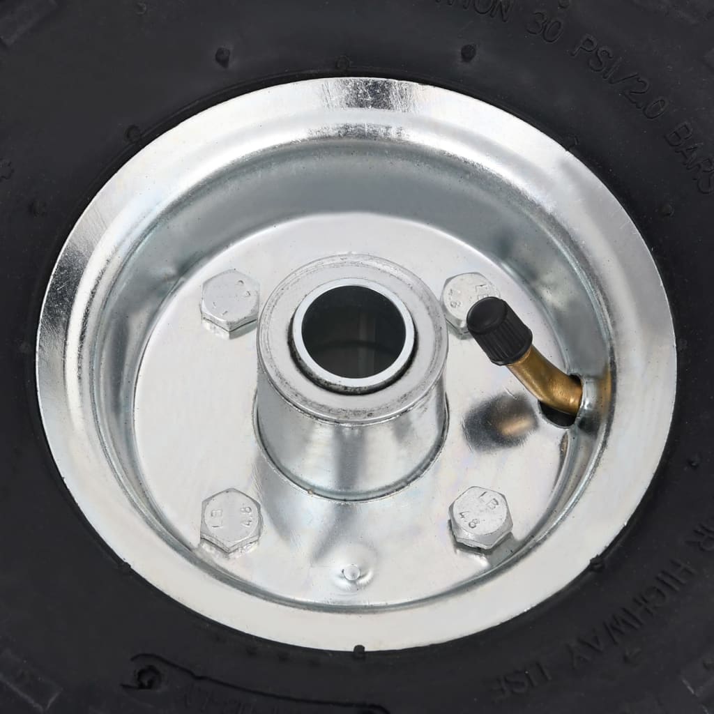 142975 vidaXL Sack Truck Wheels 2 pcs Rubber 4.10/3.50-4 (260x83)