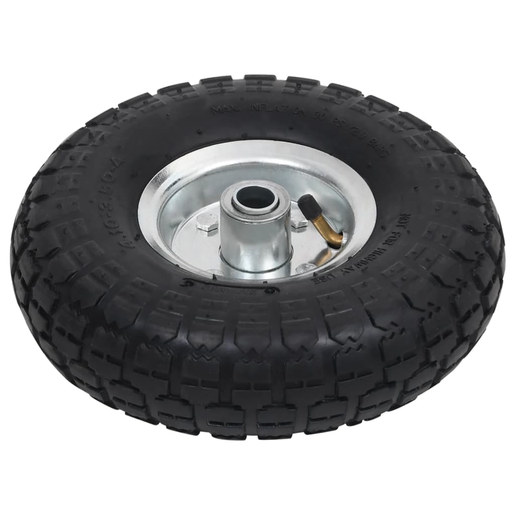 142976 vidaXL Sack Truck Wheels 4 pcs Rubber 4.10/3.50-4 (260x83)