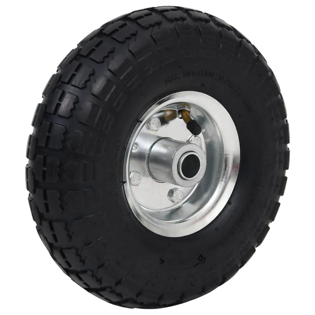 142976 vidaXL Sack Truck Wheels 4 pcs Rubber 4.10/3.50-4 (260x83)