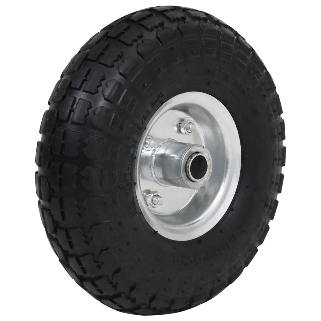 142976 vidaXL Sack Truck Wheels 4 pcs Rubber 4.10/3.50-4 (260x83)