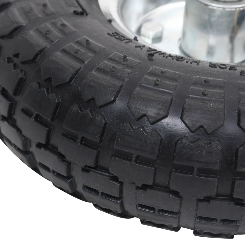 142976 vidaXL Sack Truck Wheels 4 pcs Rubber 4.10/3.50-4 (260x83)