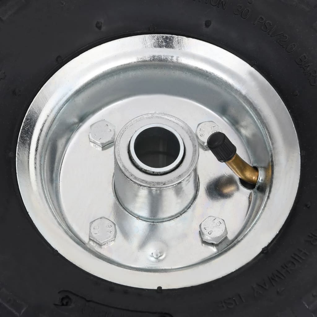 142976 vidaXL Sack Truck Wheels 4 pcs Rubber 4.10/3.50-4 (260x83)