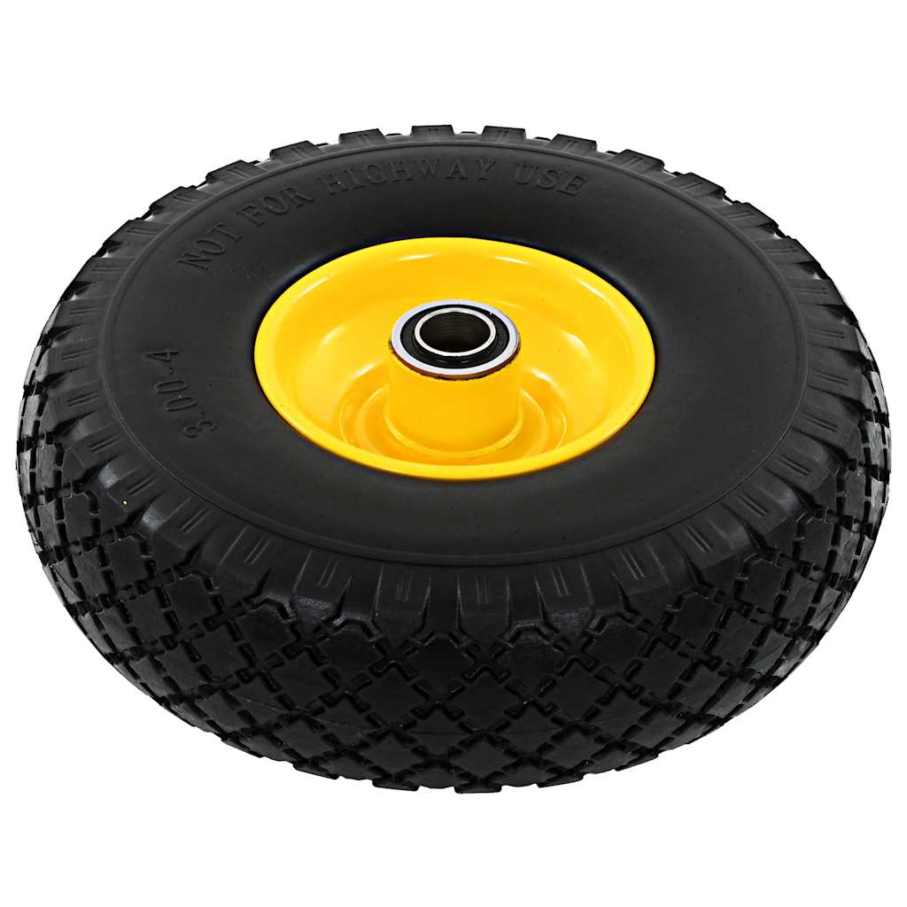 142977 vidaXL Sack Truck Wheels 2 pcs Solid PU 3.00-4 (260x85)