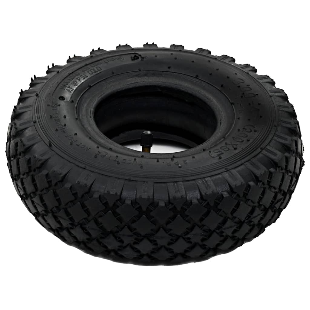 142981 vidaXL 2 Tyres 2 Inner Tubes 3.00-4 260x85 for Sack Truck Wheel Rubber