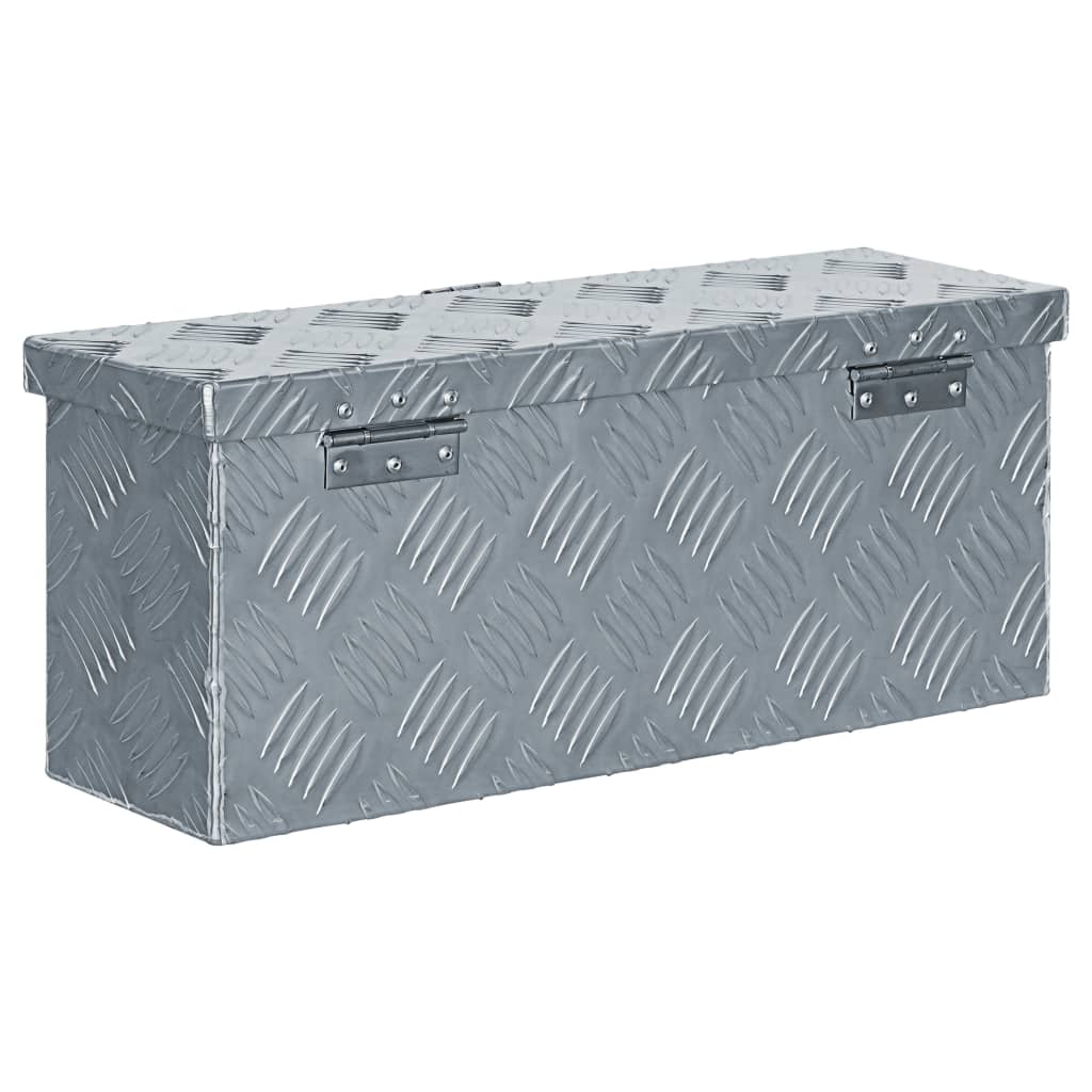 vidaXL Aluminium Box 48.5x14x20 cm Silver