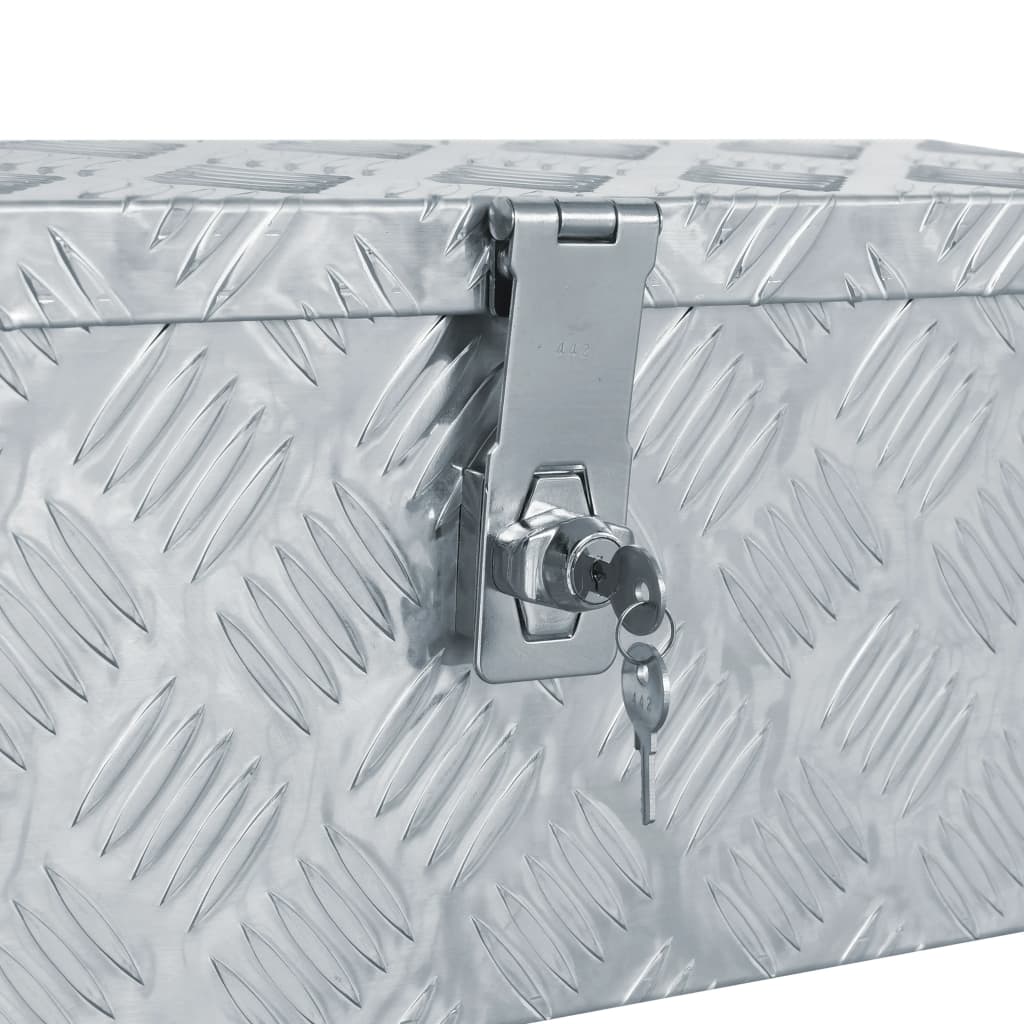 vidaXL Aluminium Box 48.5x14x20 cm Silver