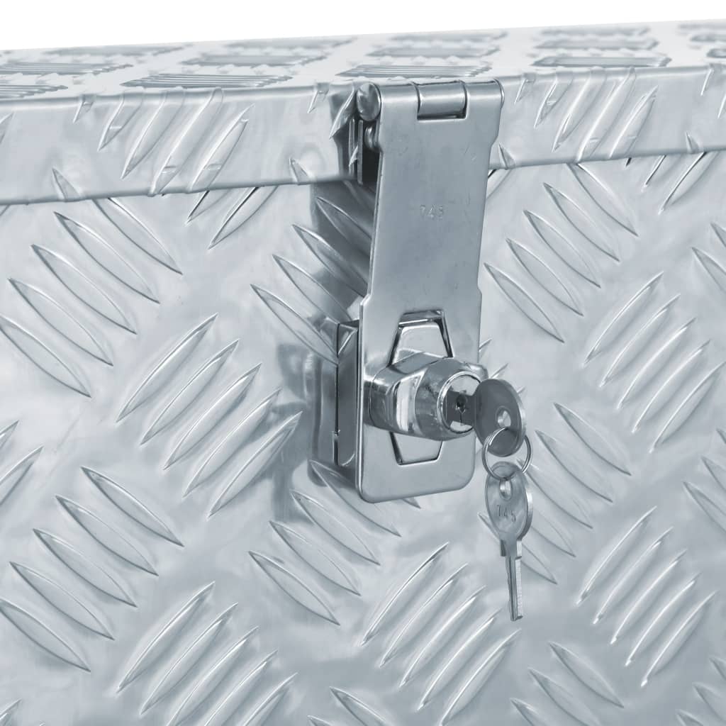 vidaXL Aluminium Box 80.5x22x22 cm Silver