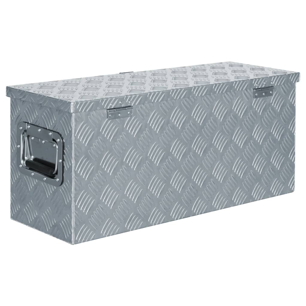 vidaXL Aluminium Box 76.5x26.5x33 cm Silver