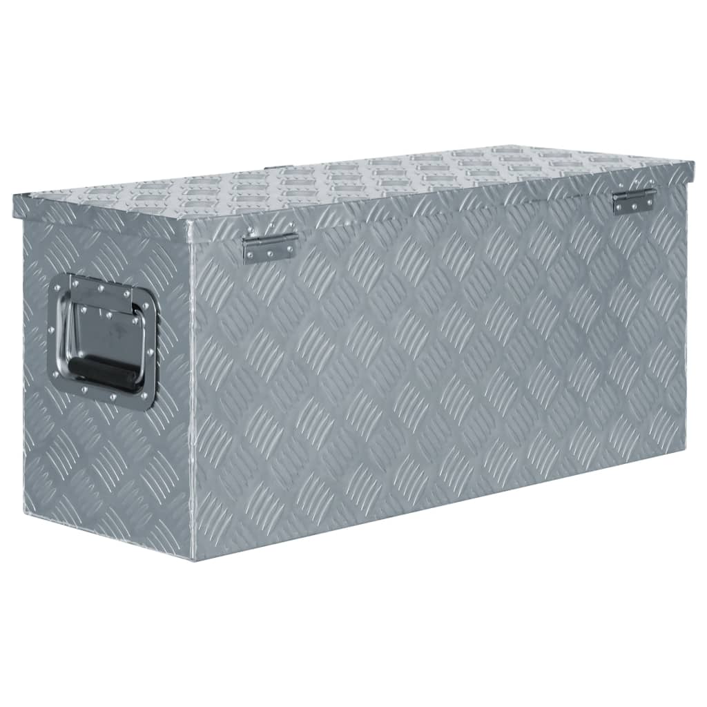 vidaXL Aluminium Box 80x30x35 cm Silver