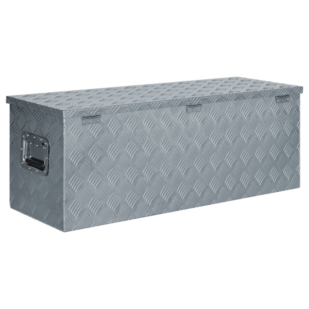 vidaXL Aluminium Box 110.5x38.5x40 cm Silver