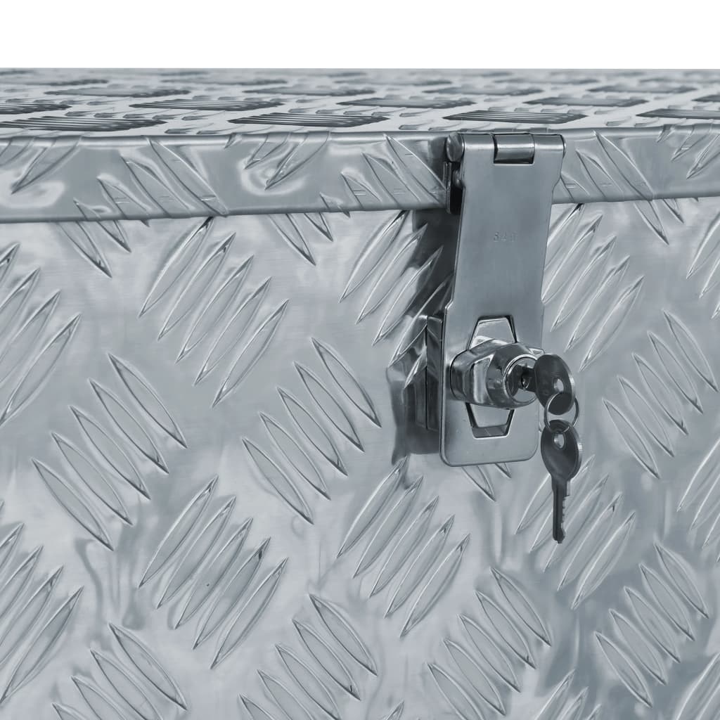 vidaXL Aluminium Box 110.5x38.5x40 cm Silver
