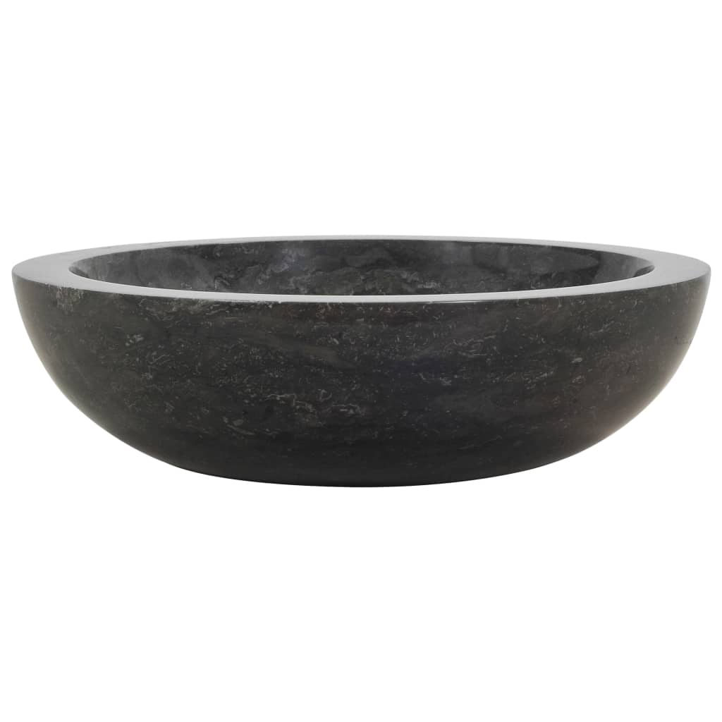 vidaXL Sink 40x12 cm Marble Black