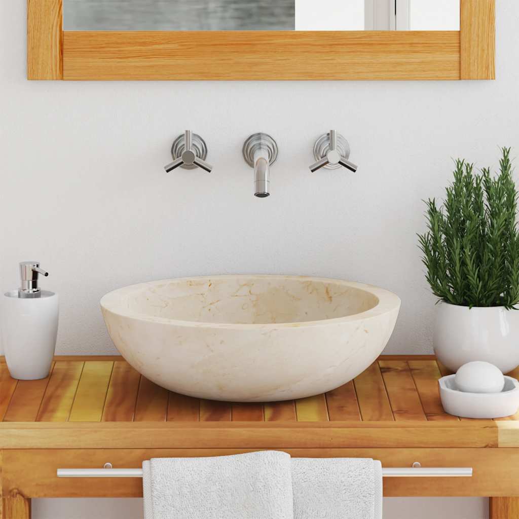 Sink 40x12 cm Marble Cream