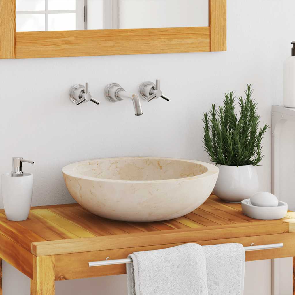 Sink 40x12 cm Marble Cream