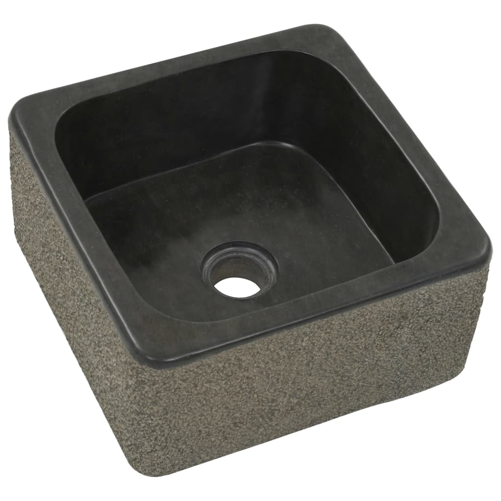 Sink 30x30x15 cm Riverstone Black