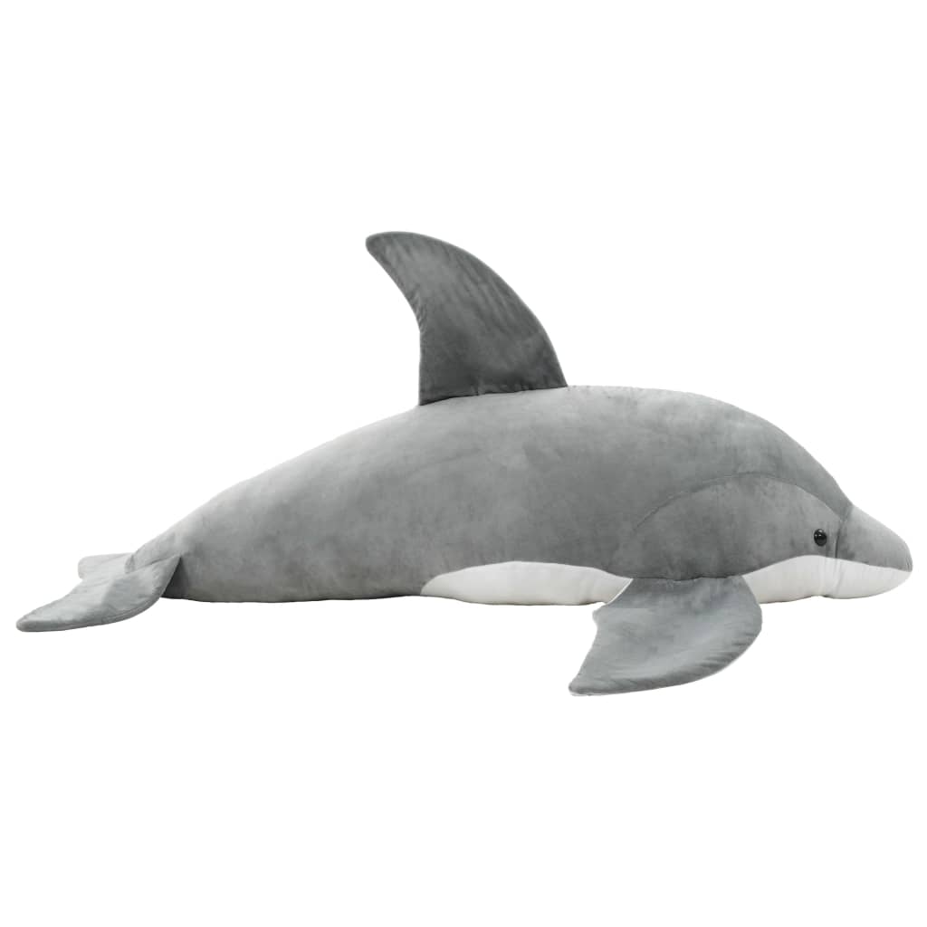 vidaXL Dolphin Cuddly Toy Plush Grey