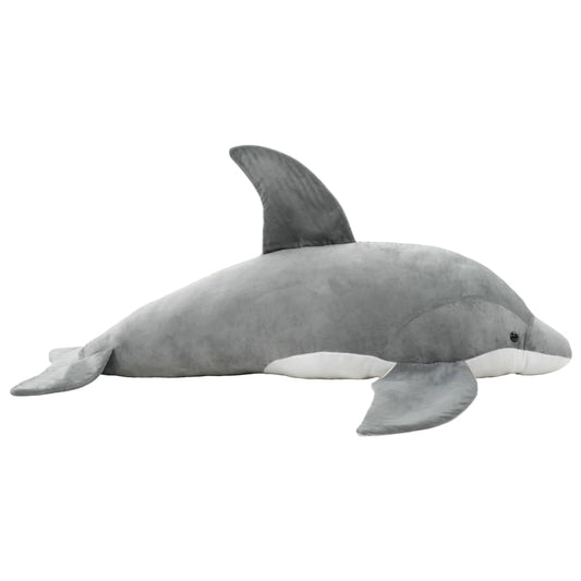 vidaXL Dolphin Cuddly Toy Plush Grey