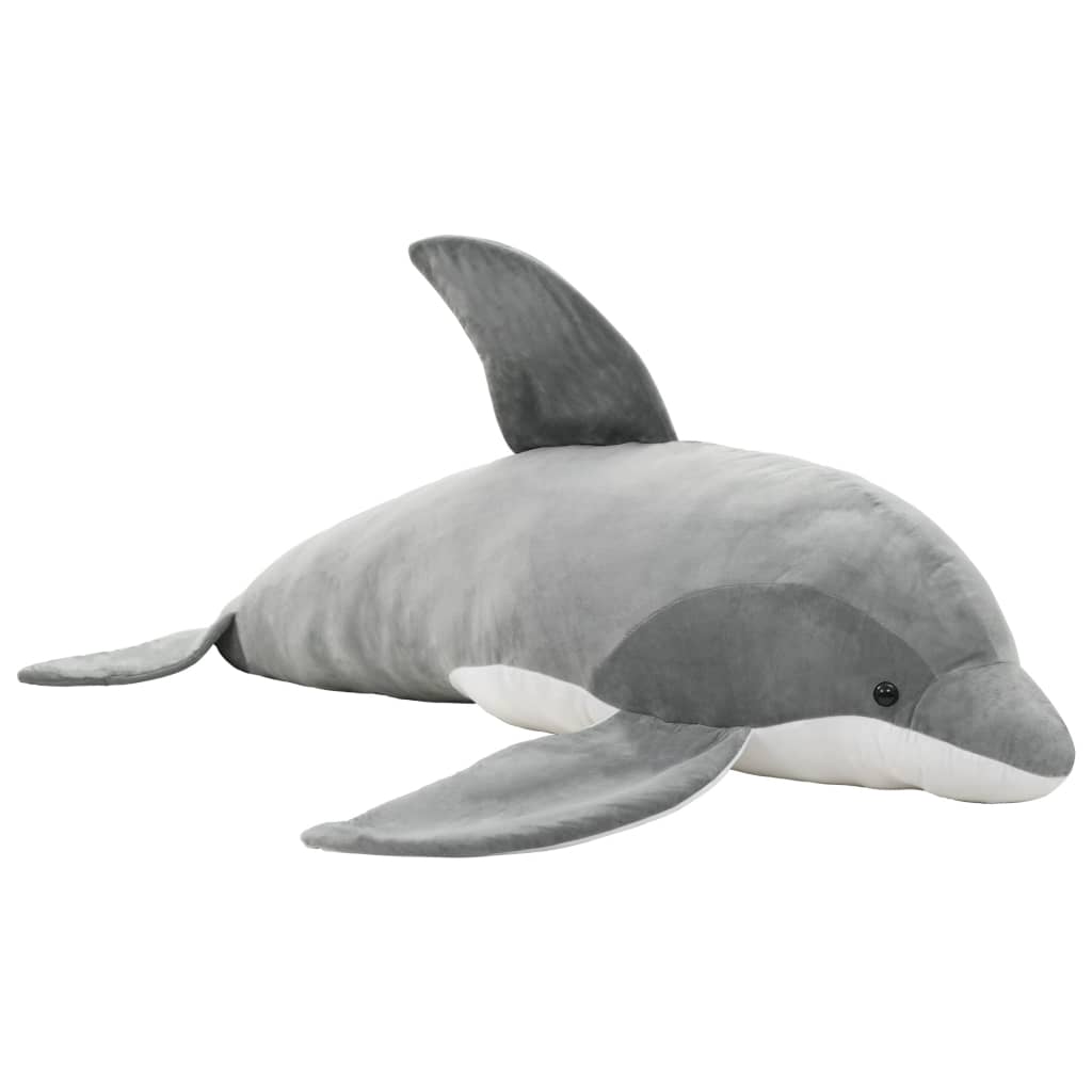vidaXL Dolphin Cuddly Toy Plush Grey
