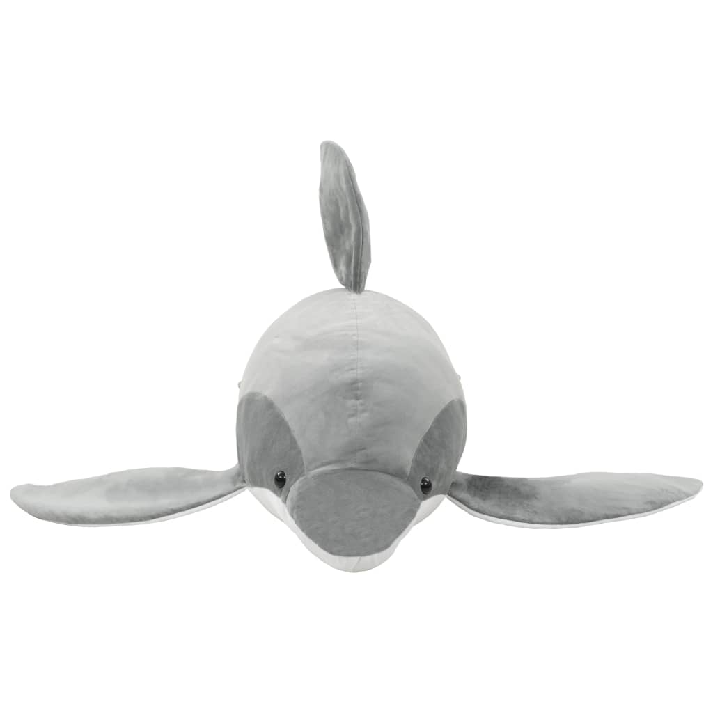 vidaXL Dolphin Cuddly Toy Plush Grey
