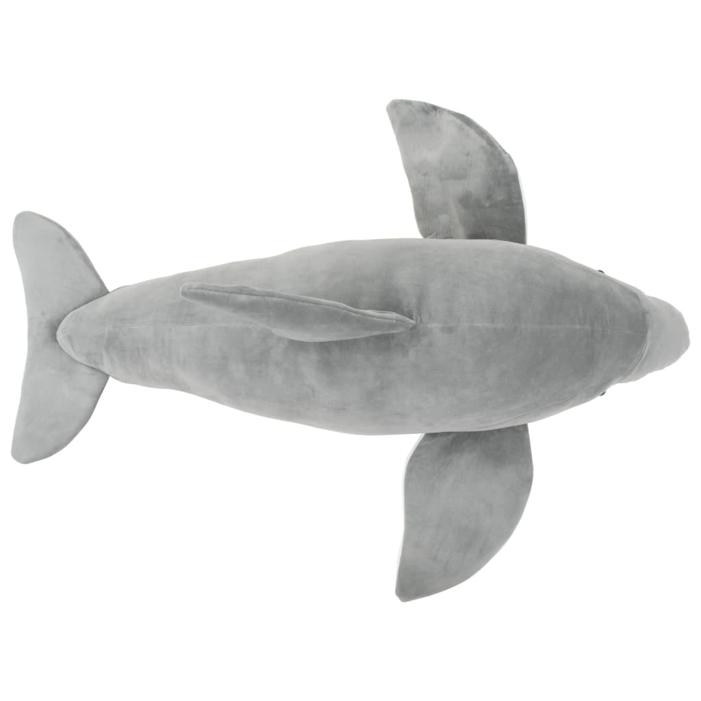 vidaXL Dolphin Cuddly Toy Plush Grey