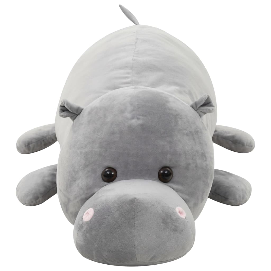 vidaXL Hippo Cuddly Toy Plush Grey