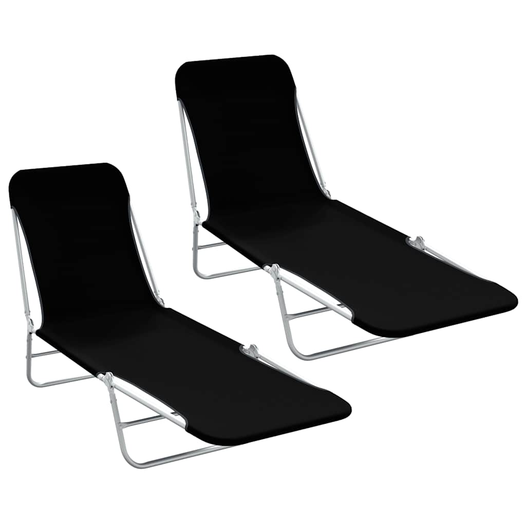 Sunlounger | Set of 2 | Black
