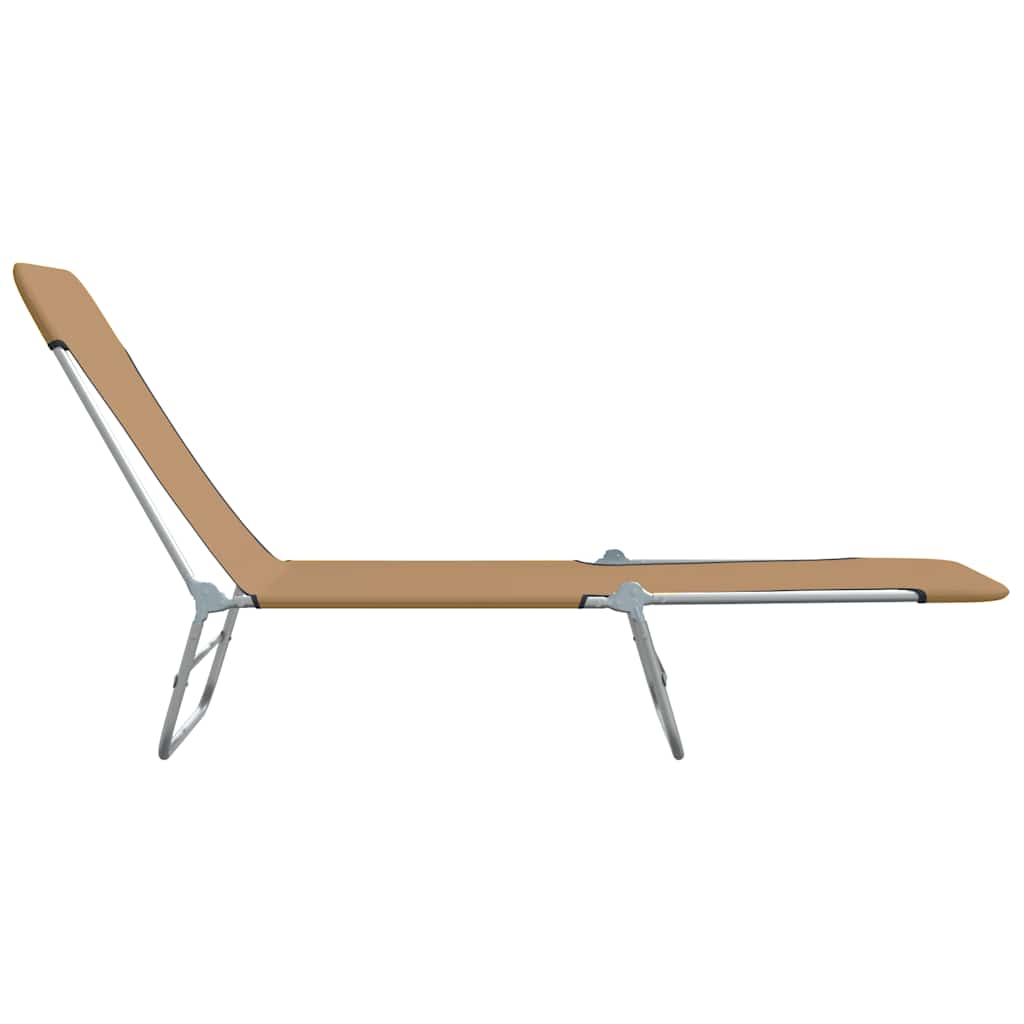 Sunlounger | Set of 2 | Taupe | Powder-coated steel