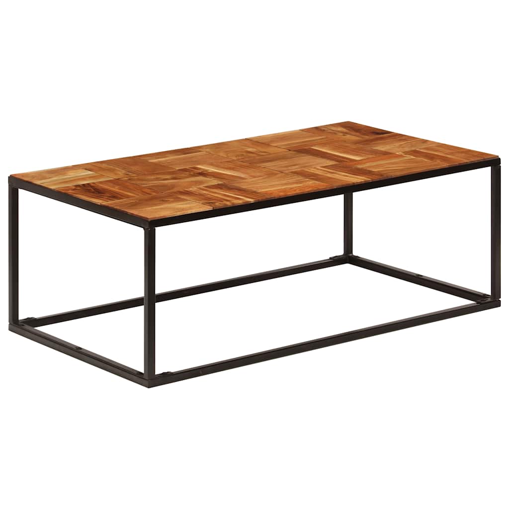 246678 vidaXL Coffee Table 110x60x40 cm Solid Acacia Wood and Steel