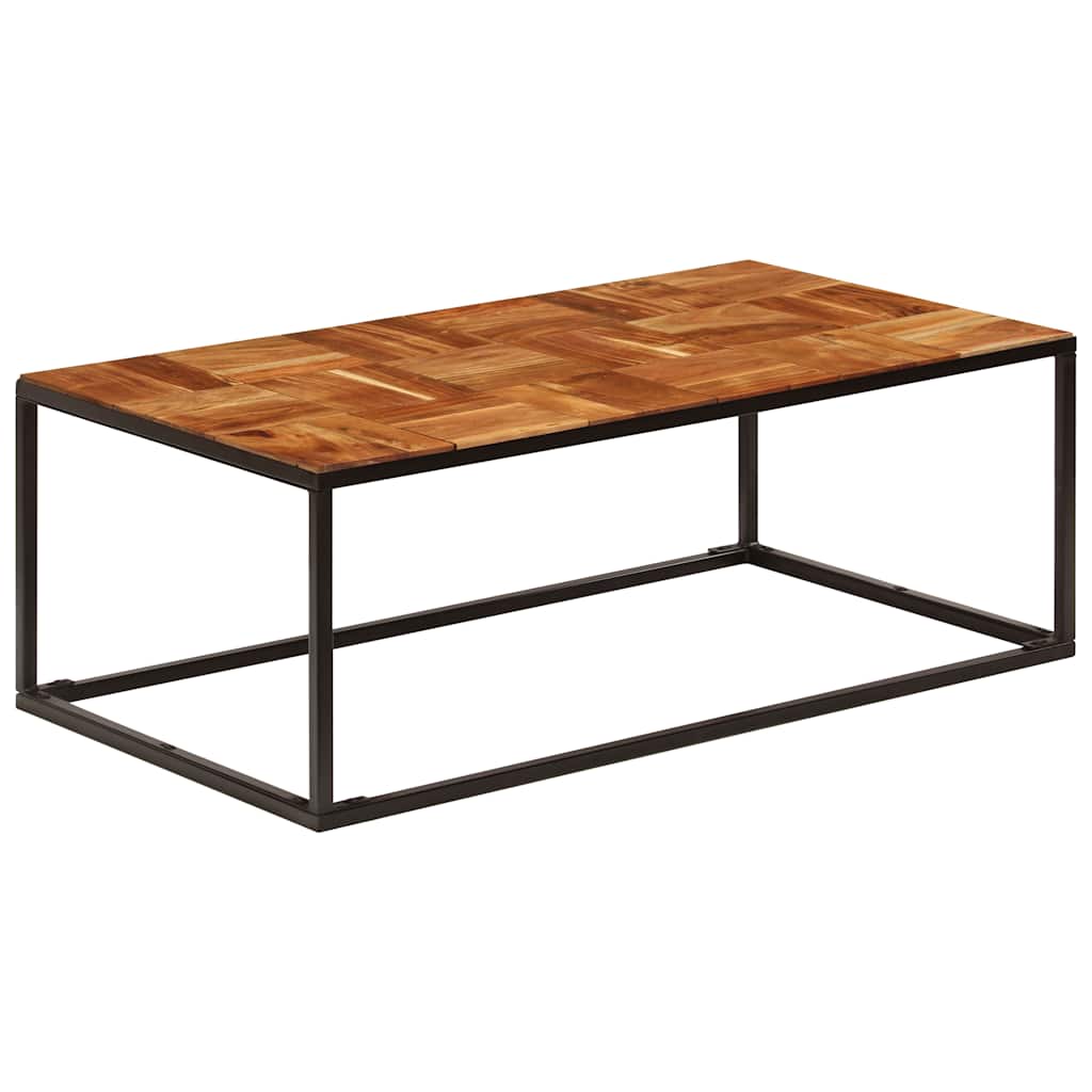 246678 vidaXL Coffee Table 110x60x40 cm Solid Acacia Wood and Steel