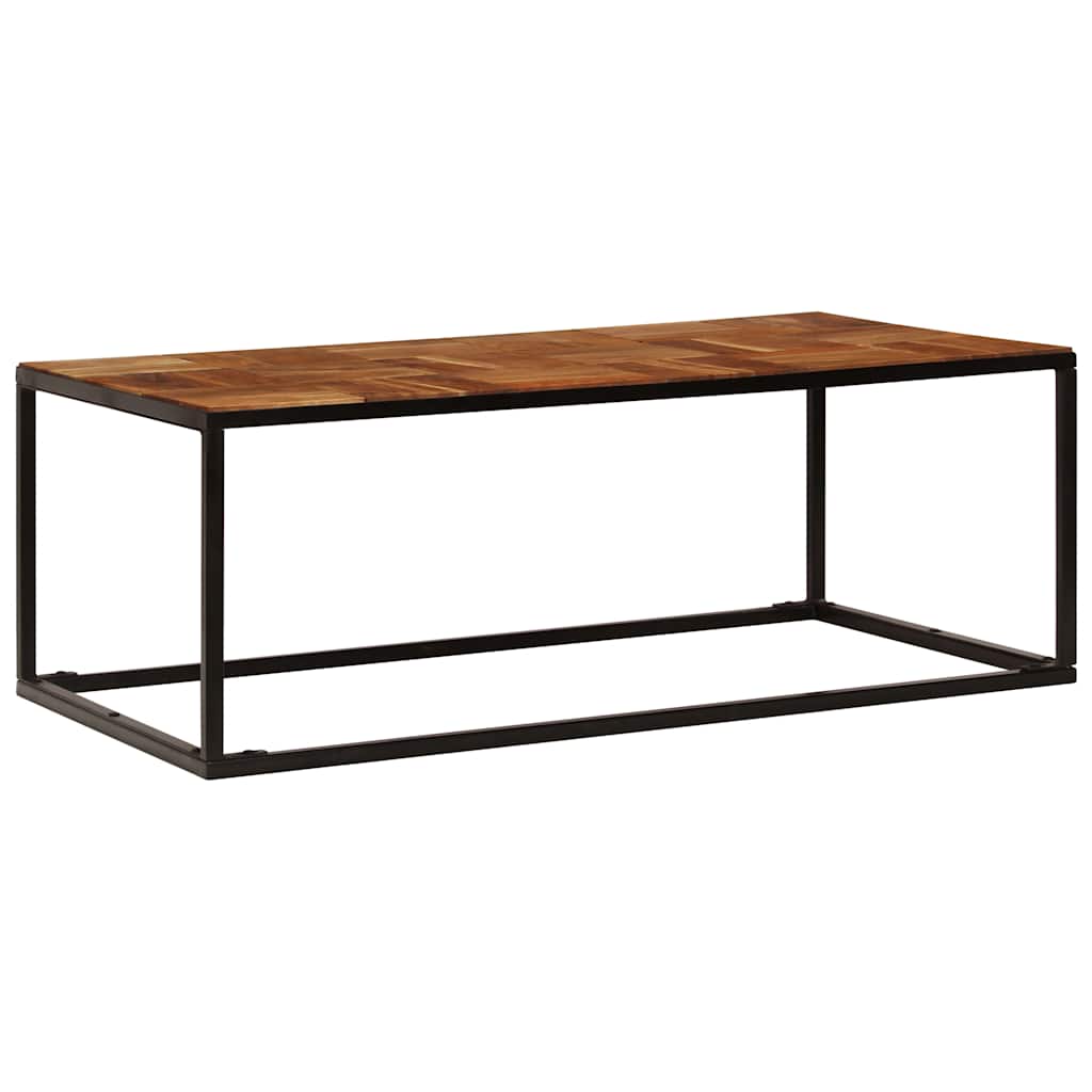 246678 vidaXL Coffee Table 110x60x40 cm Solid Acacia Wood and Steel