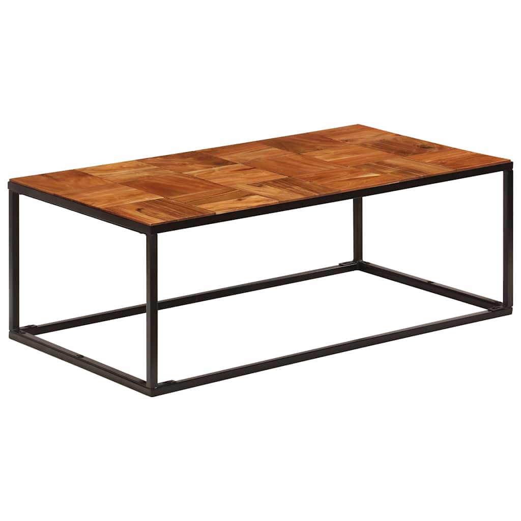 246678 vidaXL Coffee Table 110x60x40 cm Solid Acacia Wood and Steel