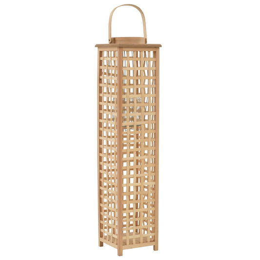 vidaXL Hanging Candle Lantern Holder Bamboo Natural