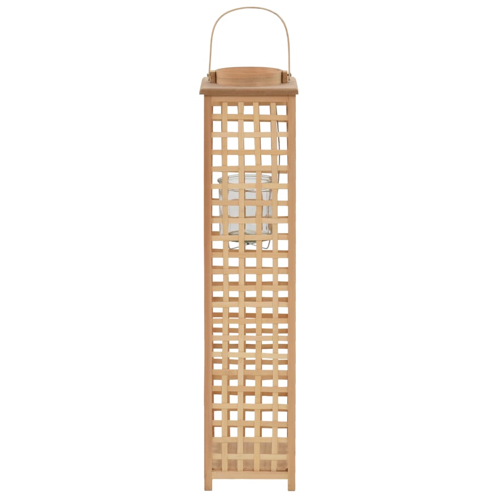 vidaXL Hanging Candle Lantern Holder Bamboo Natural