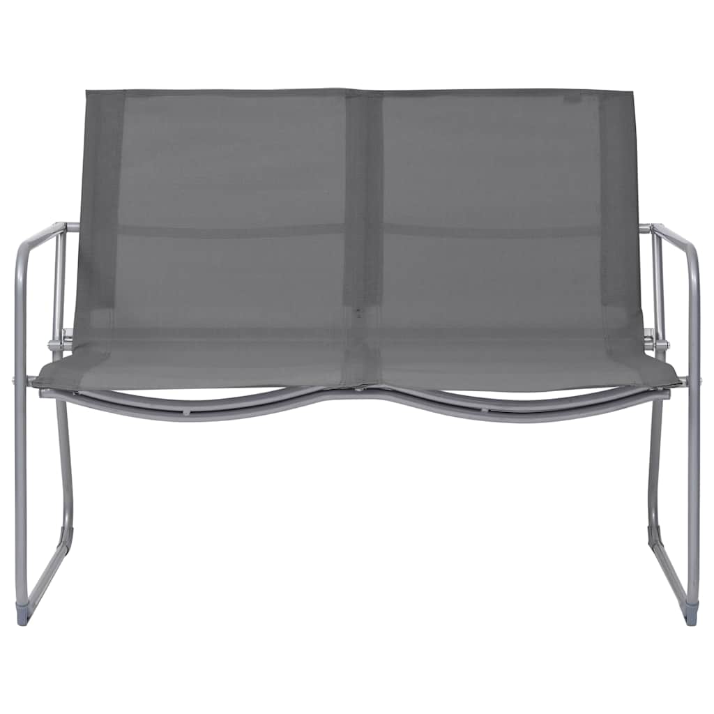 44351 vidaXL 4 Piece Garden Lounge Set Fabric & Steel Grey