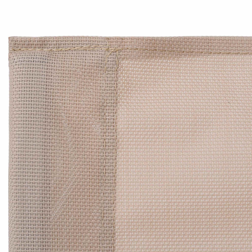 4 Piece Garden Lounge Set Fabric & Steel Cream