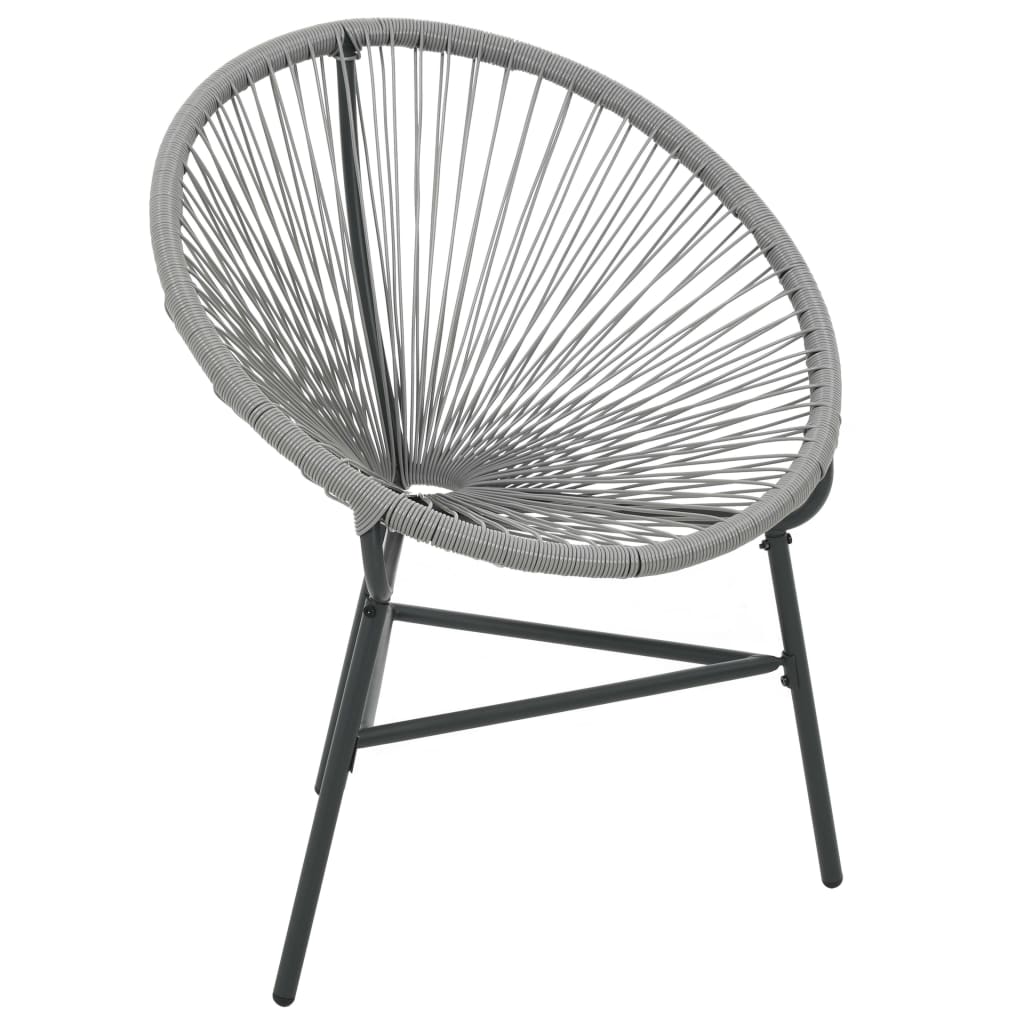 Moon Chair | Grey | Polyethylene Rattan | Moon Chair | Round | Modern