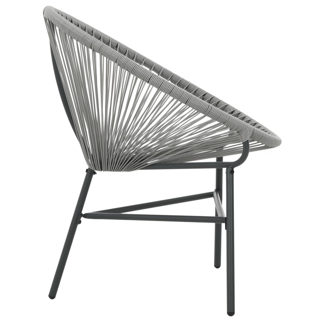 Moon Chair | Grey | Polyethylene Rattan | Moon Chair | Round | Modern